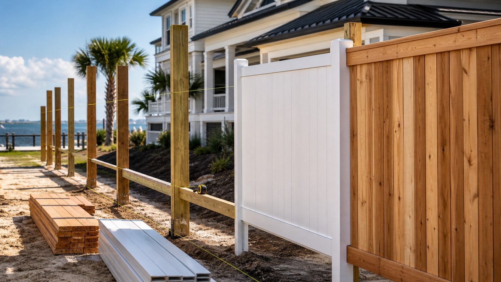 Pensacola fence cost guide covering materials, gates, and coastal pricing factors